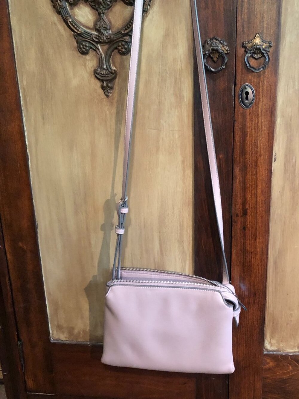 "A New Day" Mauve Faux Leather Crossbody Bag, Purse